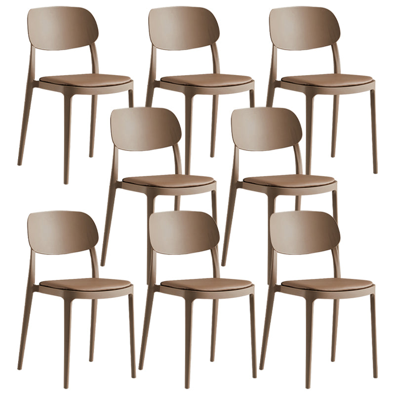 Modern Indoor Stacking Side Chair Plastic Frame Chair with Upholstered