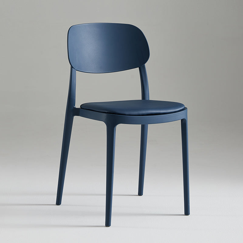 Modern Indoor Stacking Side Chair Plastic Frame Chair with Upholstered