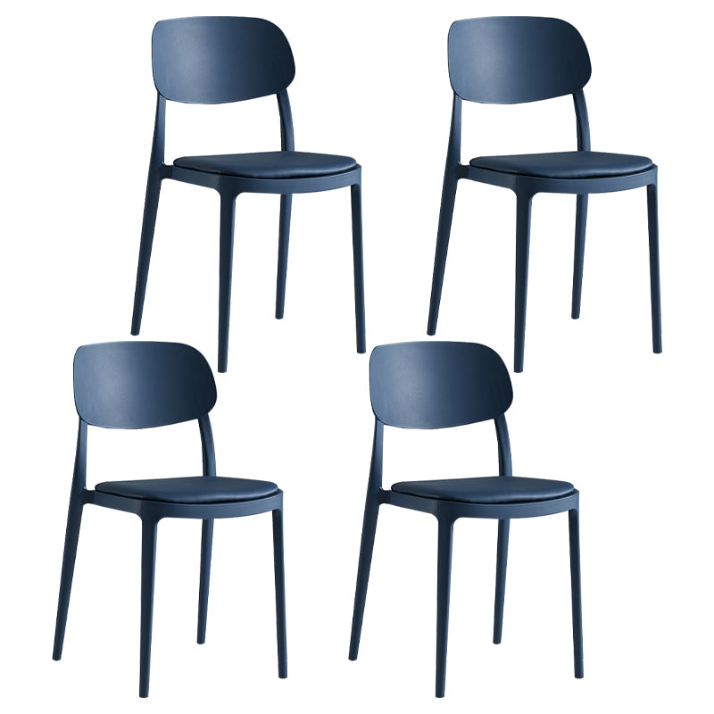 Modern Indoor Stacking Side Chair Plastic Frame Chair with Upholstered