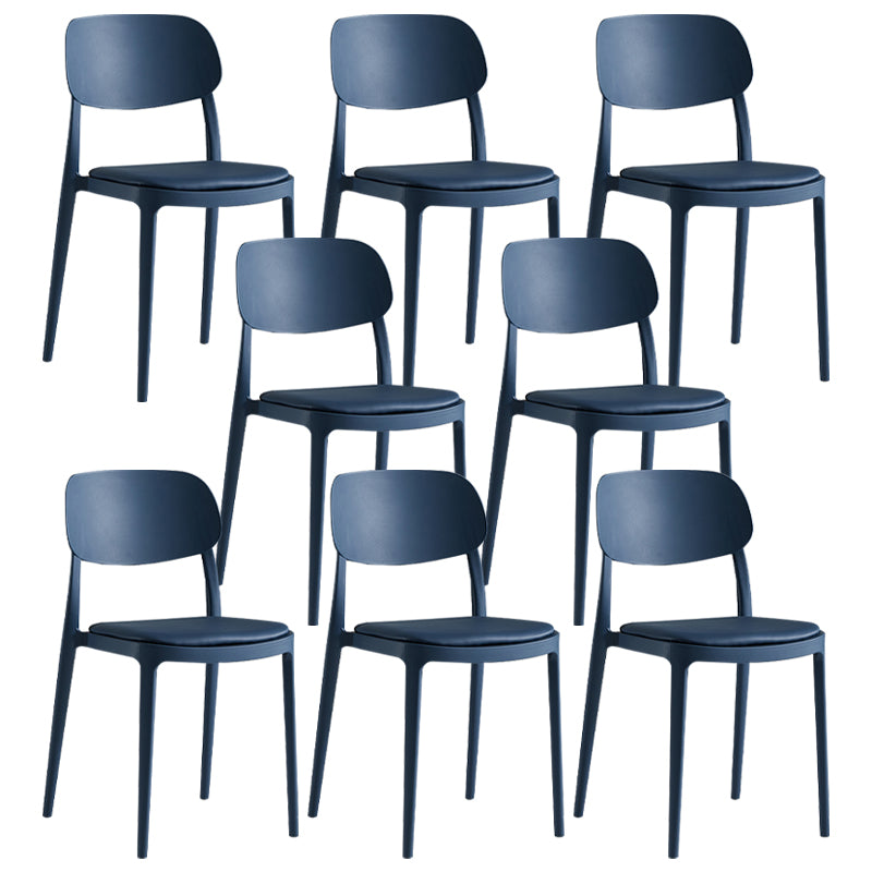 Modern Indoor Stacking Side Chair Plastic Frame Chair with Upholstered