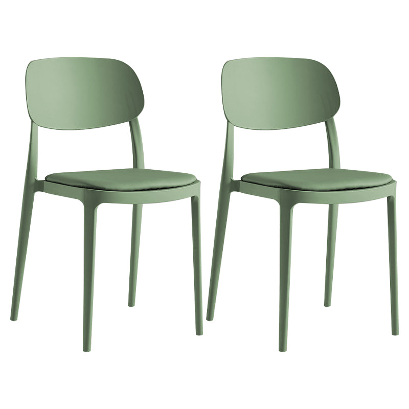 Modern Indoor Stacking Side Chair Plastic Frame Chair with Upholstered