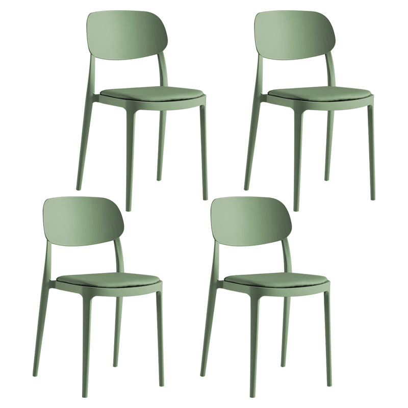 Modern Indoor Stacking Side Chair Plastic Frame Chair with Upholstered