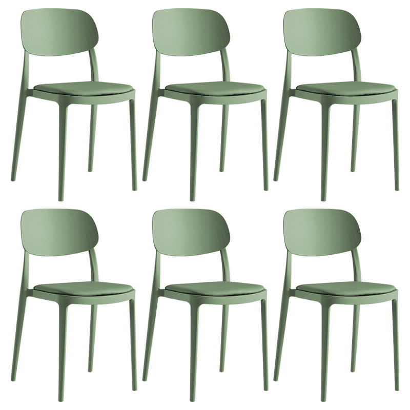 Modern Indoor Stacking Side Chair Plastic Frame Chair with Upholstered