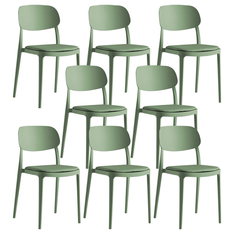 Modern Indoor Stacking Side Chair Plastic Frame Chair with Upholstered
