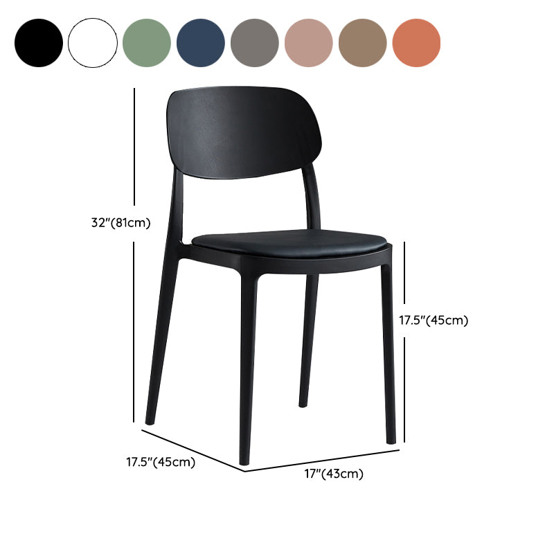 Modern Indoor Stacking Side Chair Plastic Frame Chair with Upholstered