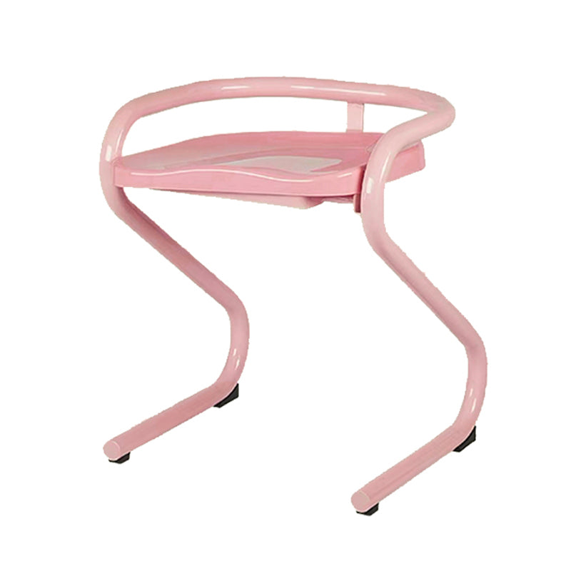 Metal Frame Dining Side Chair Modern Indoor Plastic Backless Chair