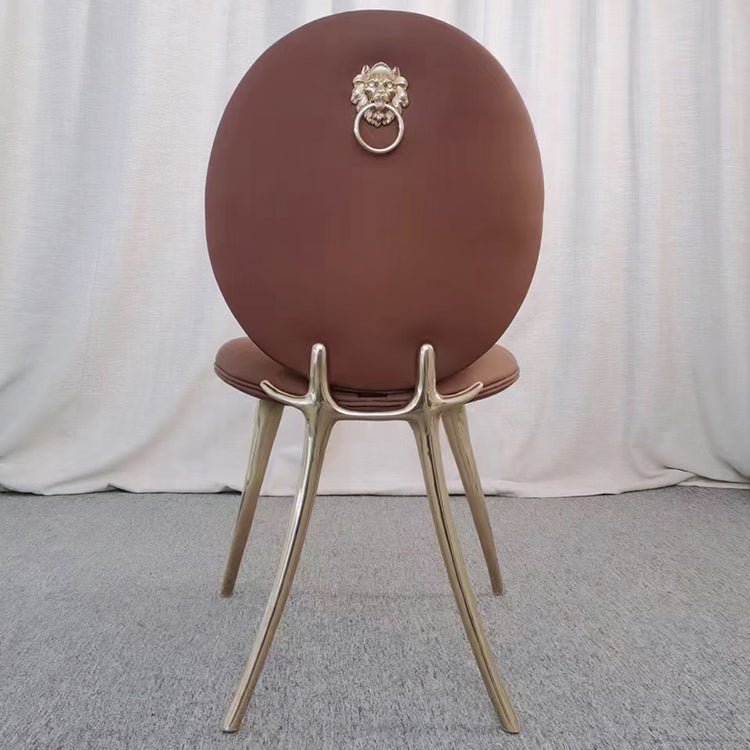 Luxury Style Upholstered Solid Back Armless Dining Chair for Dining Room