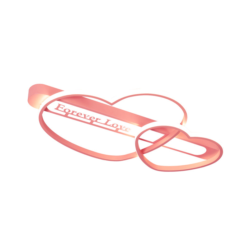 Pfeil durch Liebe Schlafzimmer Flush Mount Acryl Macaron Romantische LED-Unterputz Deckenleuchte in Pink/Weiß/Gold