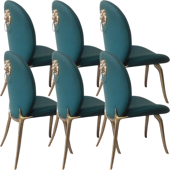 Luxury Style Upholstered Solid Back Armless Dining Chair for Dining Room