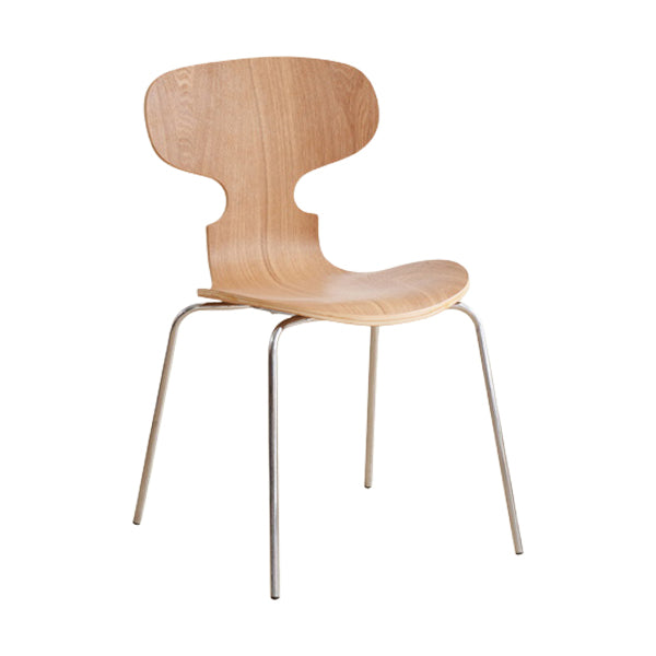 Contemporary Solid Wood Stackable Armless Dining Chair for Home