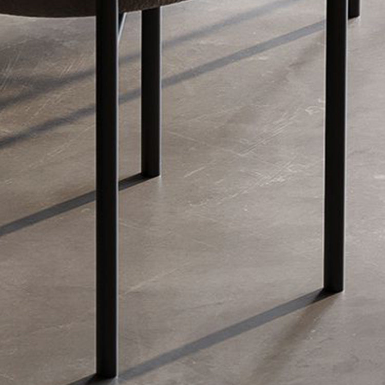 Nordic Style Upholstered Open Arm Dining Chair in Matte Finish