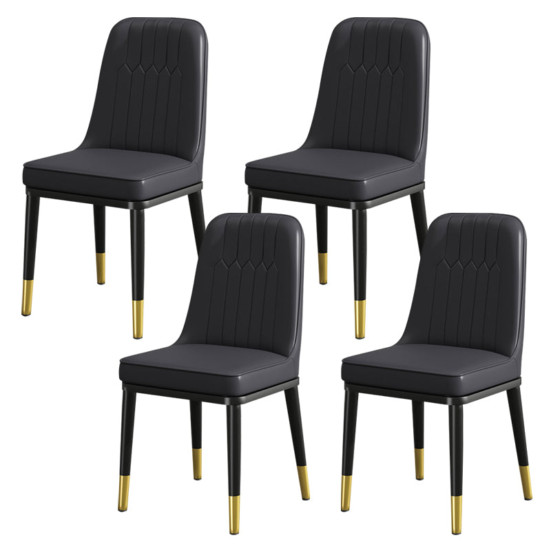 Modern Metal Chair Parsons Kitchen Side Chair for Dinning Room