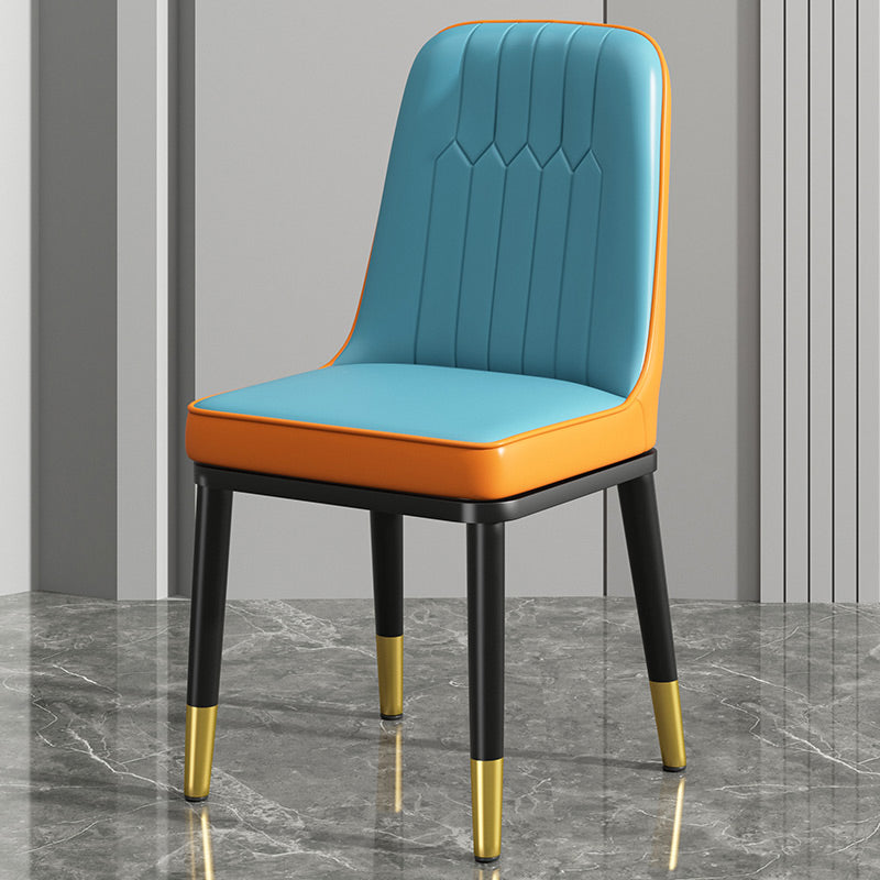 Modern Metal Chair Parsons Kitchen Side Chair for Dinning Room