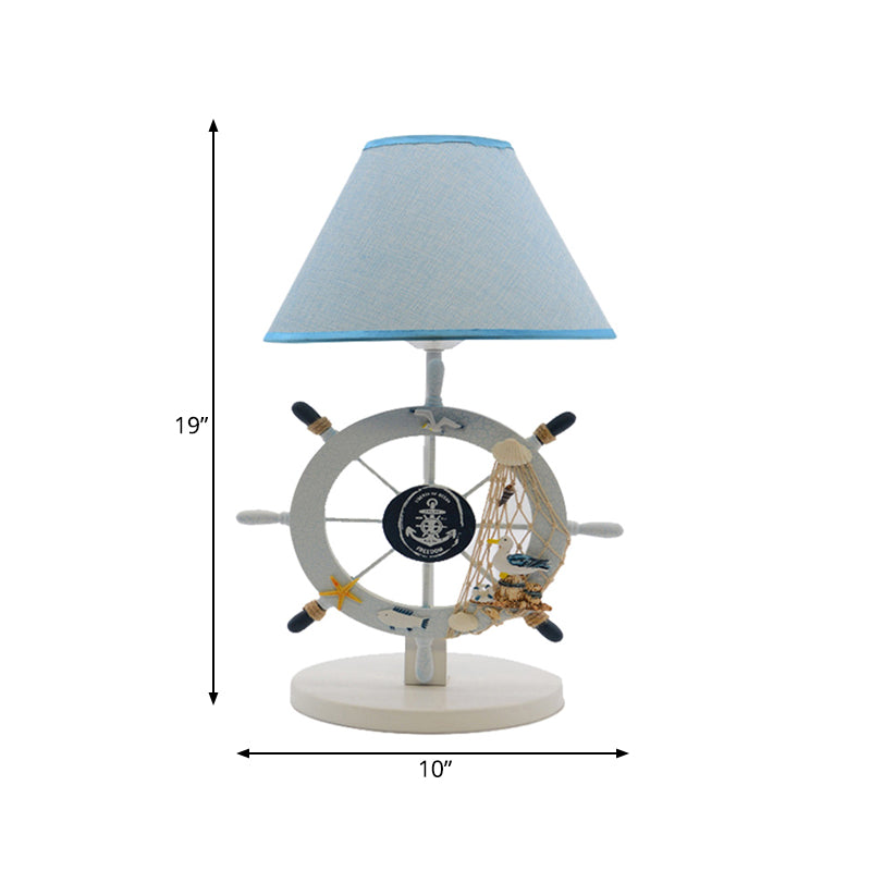 Lampada da tavolo da comodino costiera con piombo da tavolo da comodino costiero con il cono conco