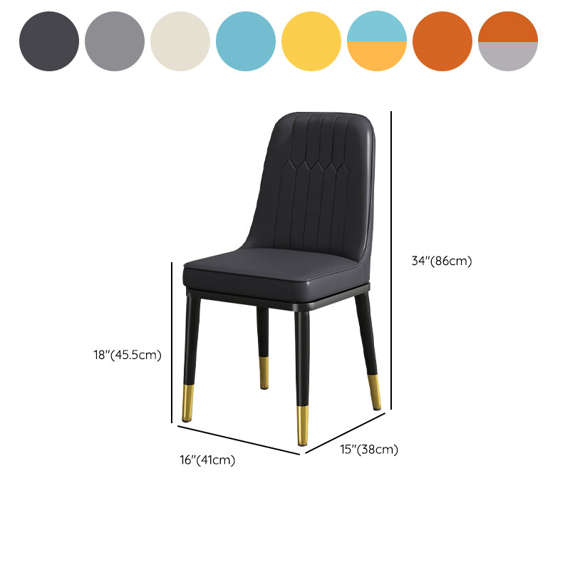 Modern Metal Chair Parsons Kitchen Side Chair for Dinning Room