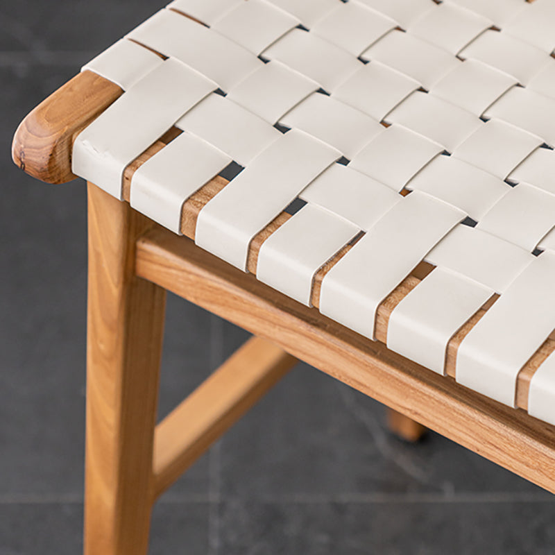 Contemporary 37" Height Solid Wood Backrest Counter High Stool