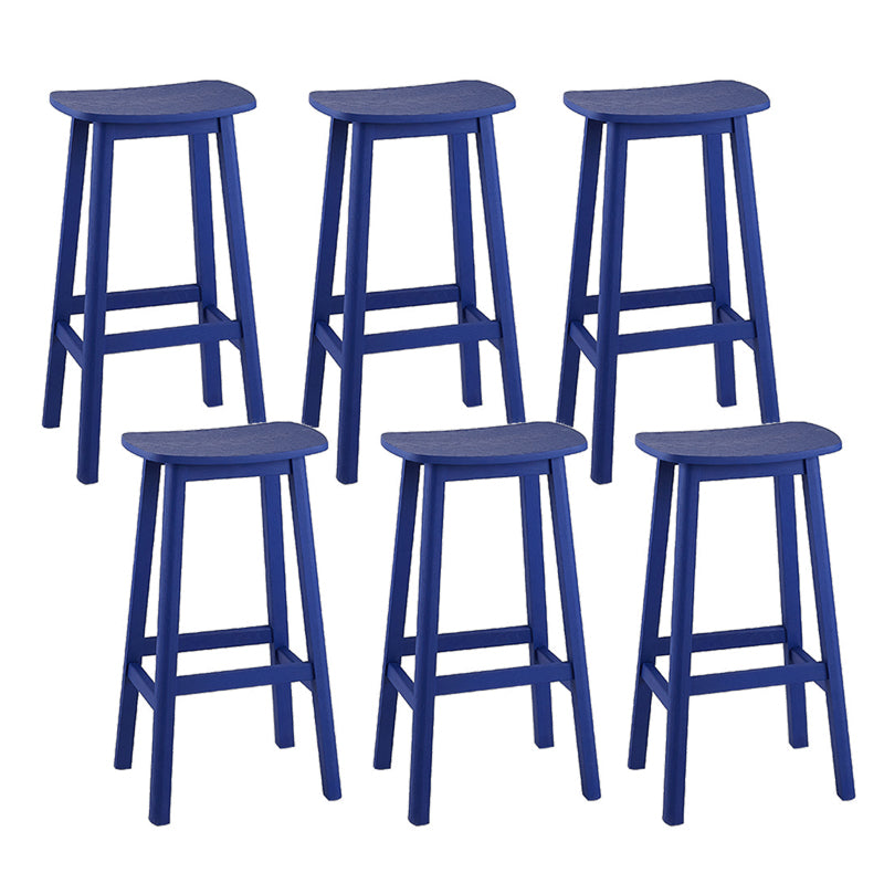 Contemporary 30" Height Solid Wood Backrest Counter High Stool with 4 Legs