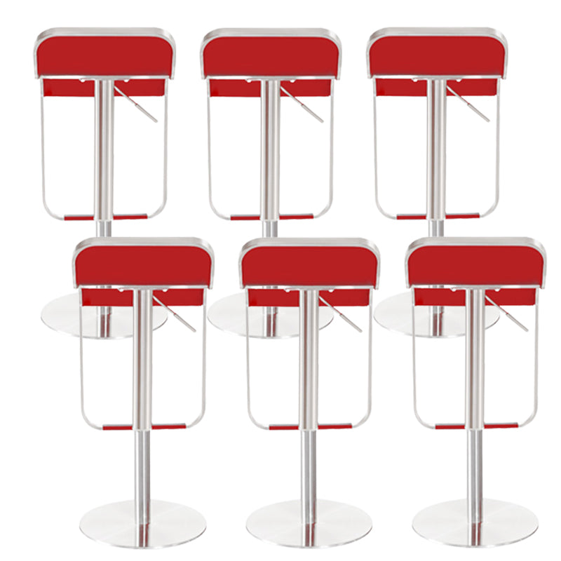 Contemporary Low Back Indoor Armless Bar Stool with Metal Base