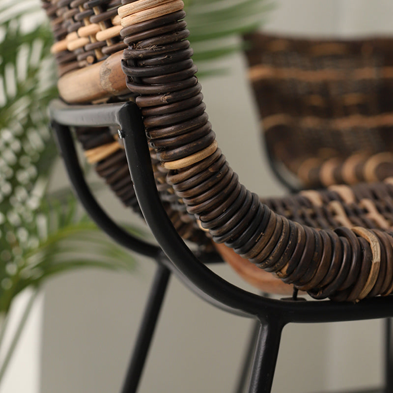 Industrial Low Back Indoor Armless Bar Stool with Metal Base