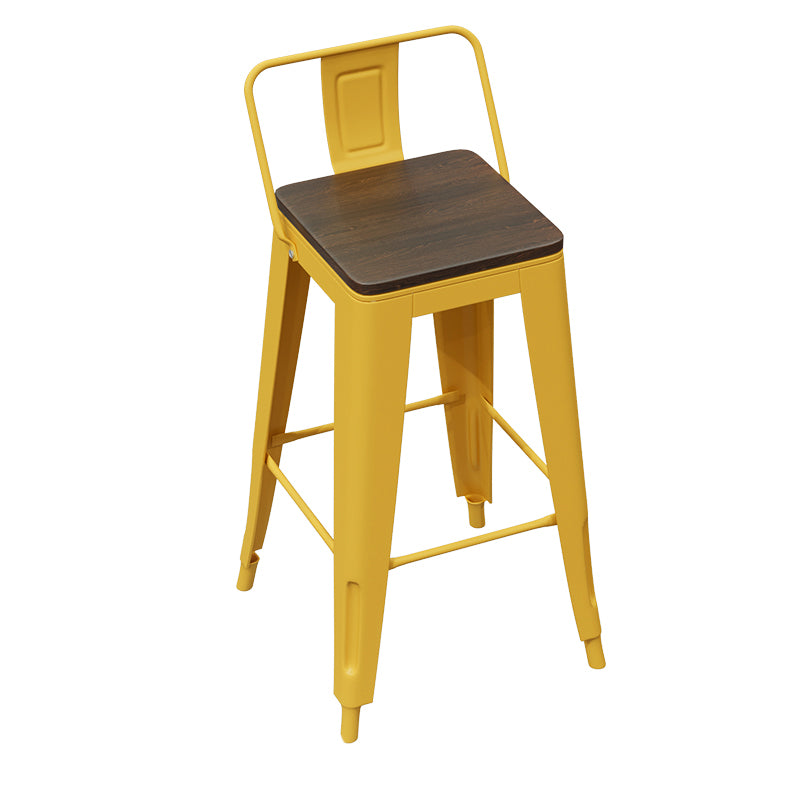 Wood and Metal Bar Stool and Table Set 1/3/4/5/6 Pieces Rectangular