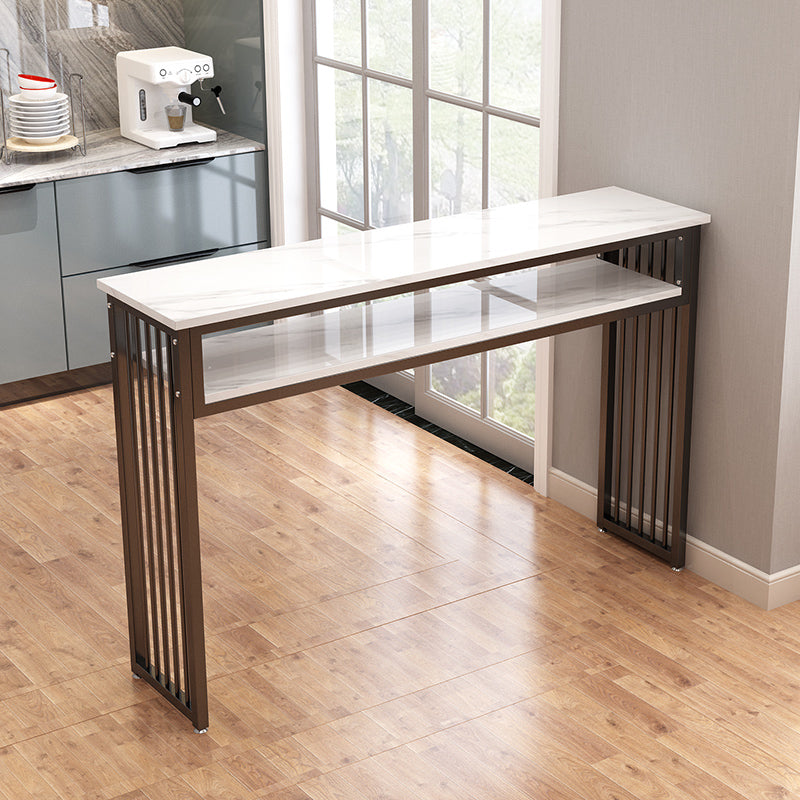 3 Pieces Table and Stool Set Modern Rectangular for Dining Room