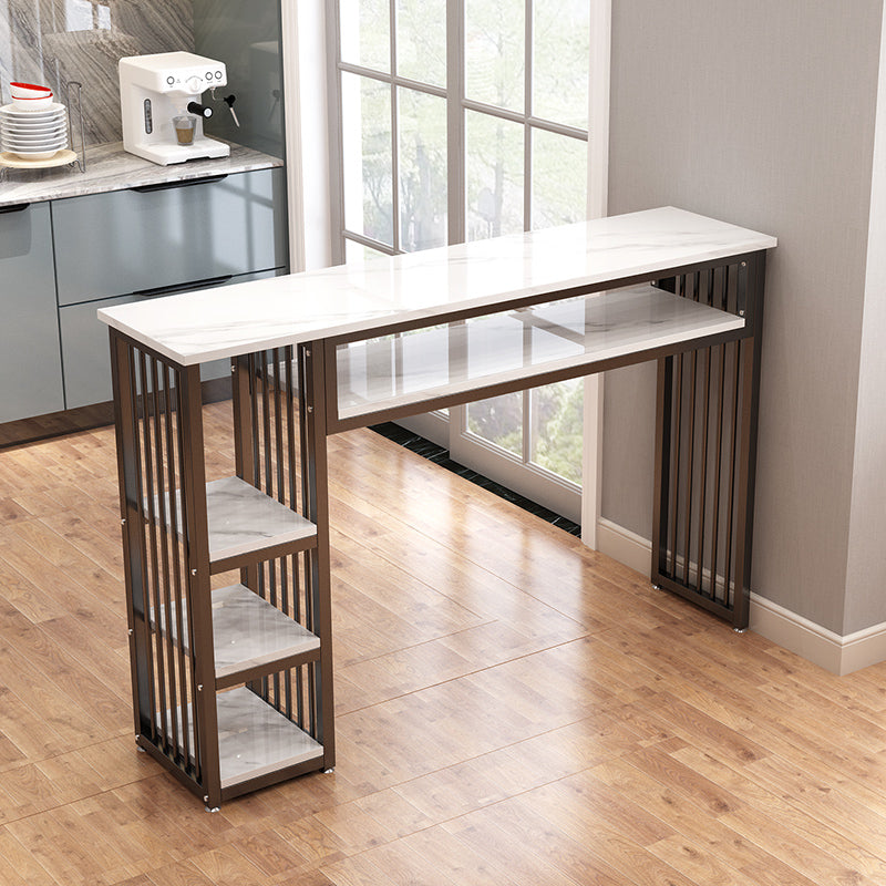 3 Pieces Table and Stool Set Modern Rectangular for Dining Room