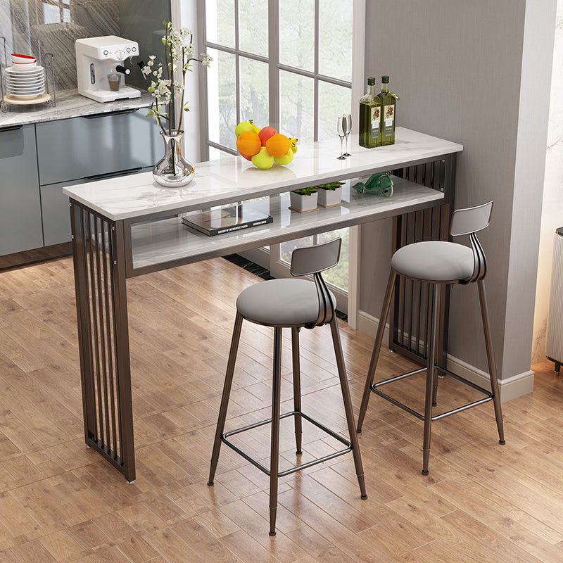 3 Pieces Table and Stool Set Modern Rectangular for Dining Room