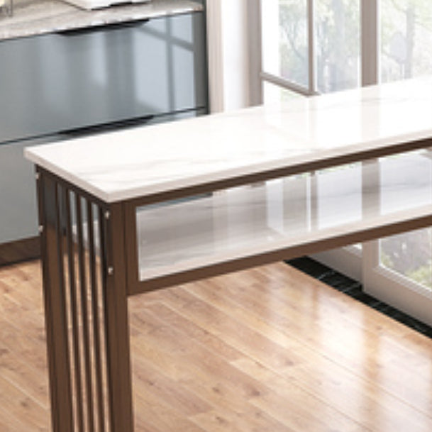 3 Pieces Table and Stool Set Modern Rectangular for Dining Room