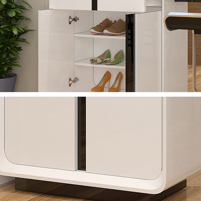 Contemporary Bar Stool and Table Set 2/3 Pieces White Rectangular