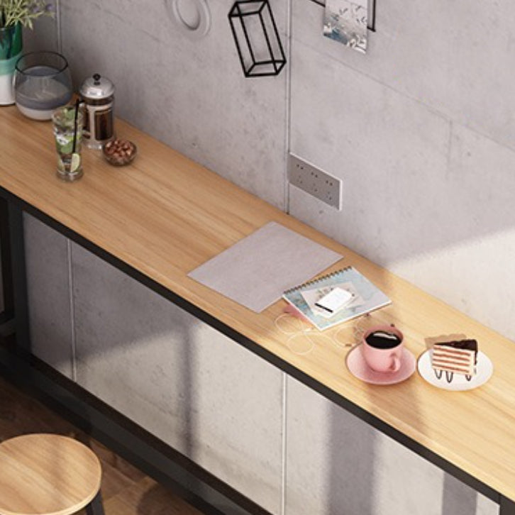 1/3/4/5 Pieces Bar Stool and Table Set Full Natural and Black