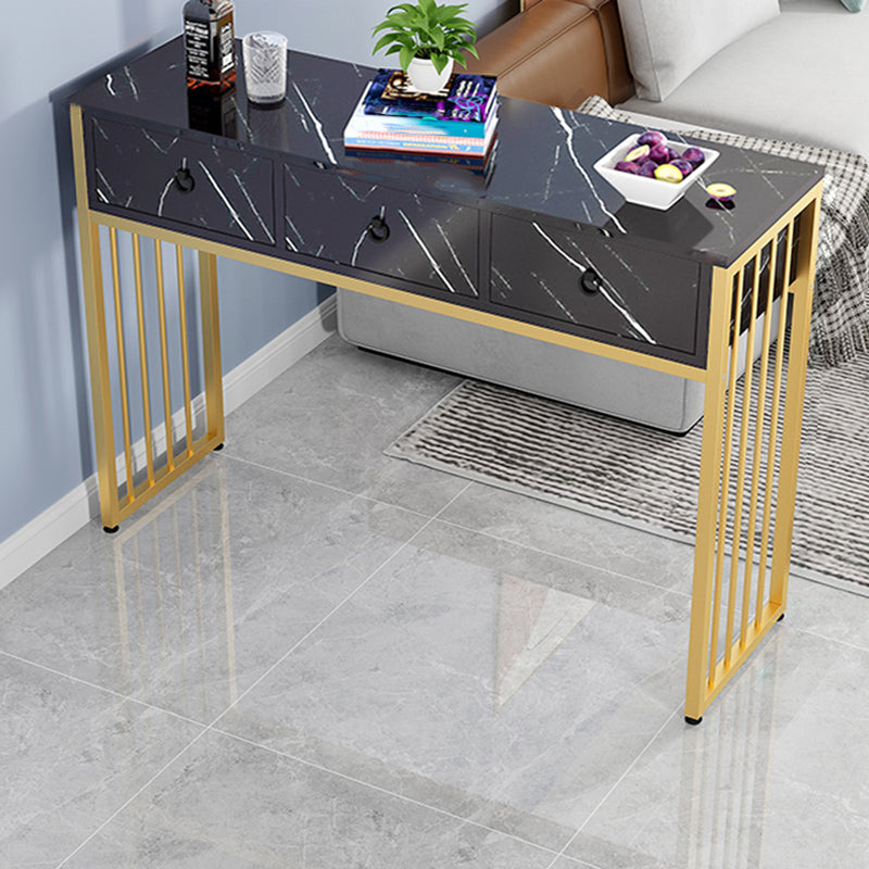 Glam Style Wood Rectangle Bar Height Pub Table for Living Room