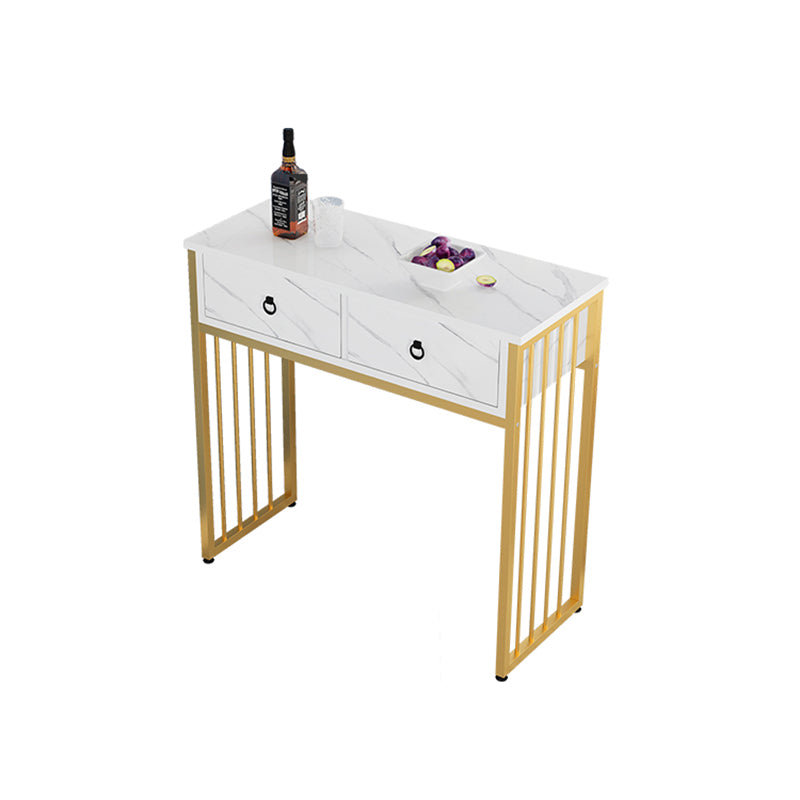 Glam Style Wood Rectangle Bar Height Pub Table for Living Room