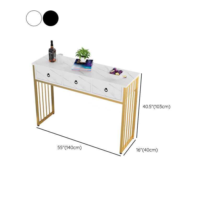 Glam Style Wood Rectangle Bar Height Pub Table for Living Room