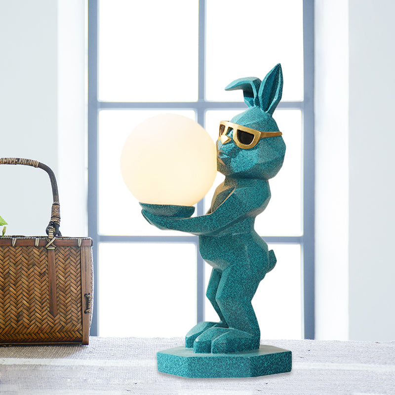 Lámpara de mesa de dormitorio LED de resina LED de alta noche de dibujos animados/conejo/unicornio