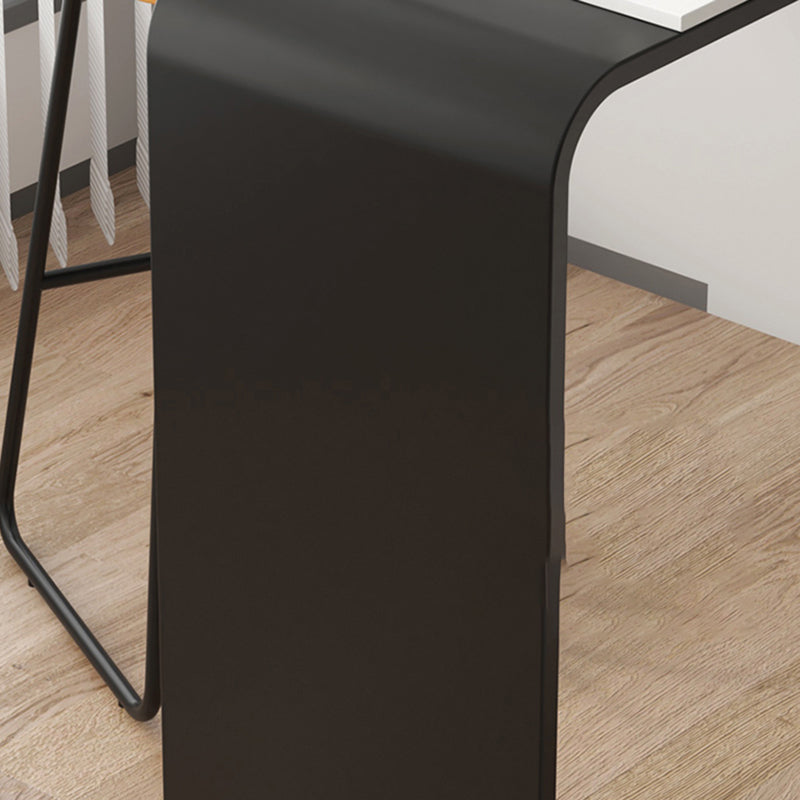 Modern Style Stone Rectangle Bar Height Pub Table for Living Room