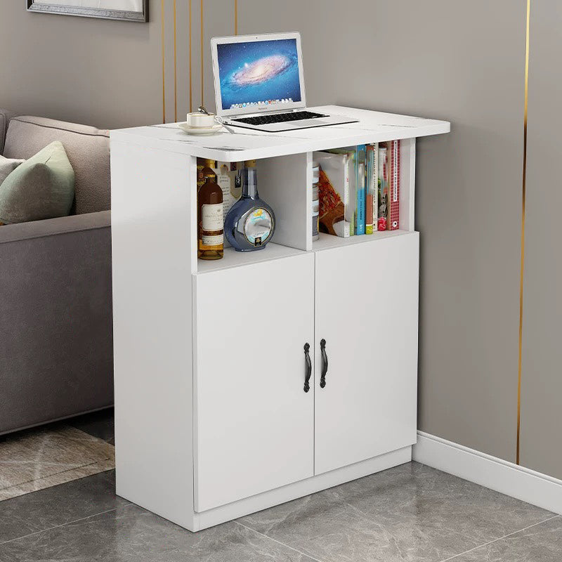 Contemporary Style Rectangle Wood Bar Height Pub Table for Kitchen