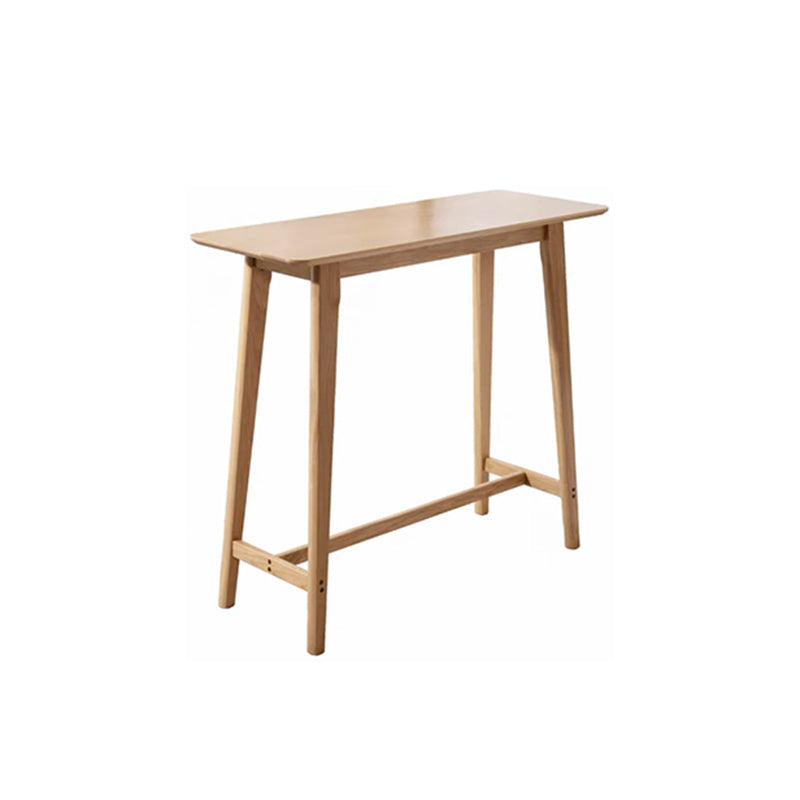 Modern Rectangle Solid Wood Bar Height Pub Table for Dining Room