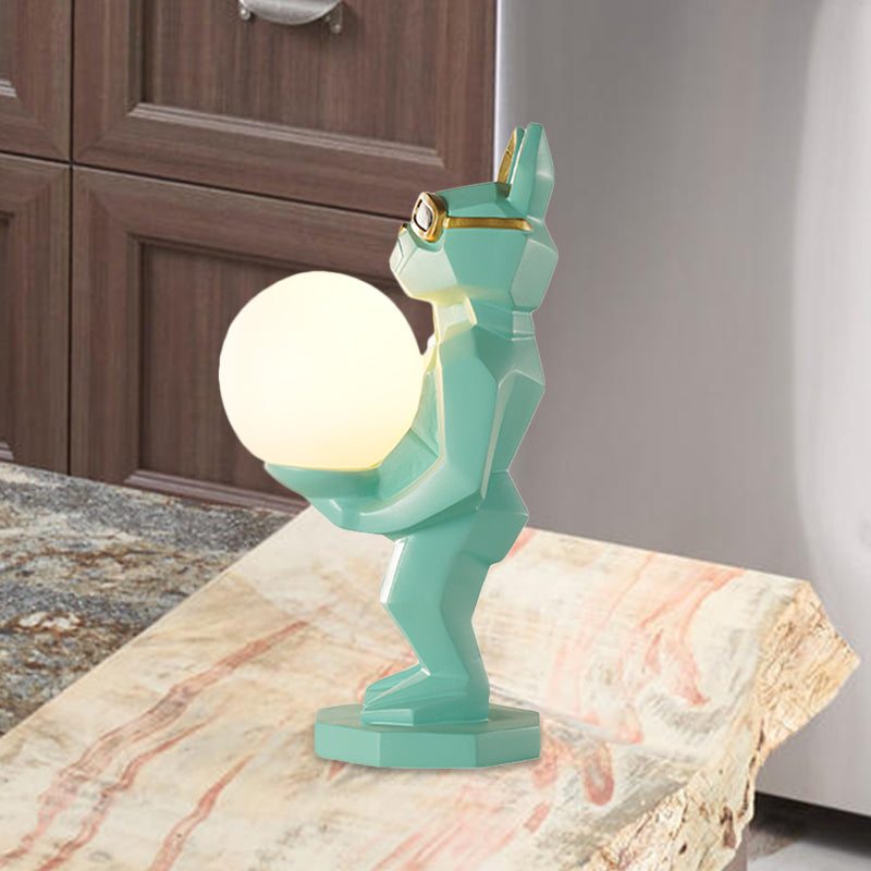 Lámpara de mesa de dormitorio LED de resina LED de alta noche de dibujos animados/conejo/unicornio