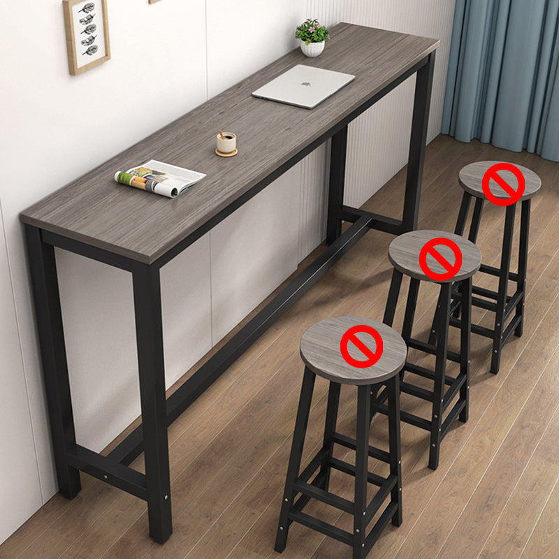 Modern Style Rectangle Wood Bar Height Pub Table for Dining Room