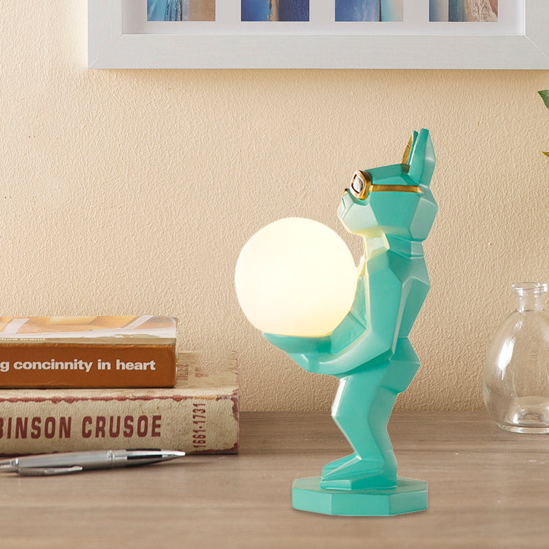 Lámpara de mesa de dormitorio LED de resina LED de alta noche de dibujos animados/conejo/unicornio