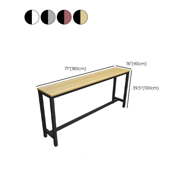 Modern Style Rectangle Wood Bar Height Pub Table for Dining Room