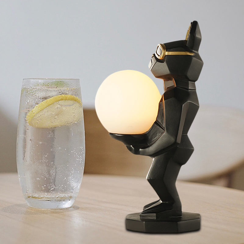 Lámpara de mesa de dormitorio LED de resina LED de alta noche de dibujos animados/conejo/unicornio