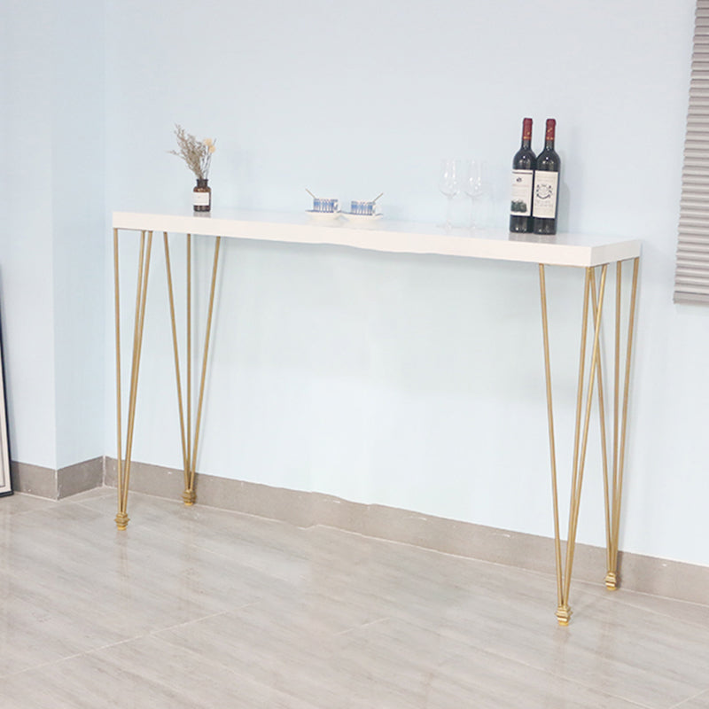 Modern Rectangle Solid Wood Bar Height Pub Table for Living Room