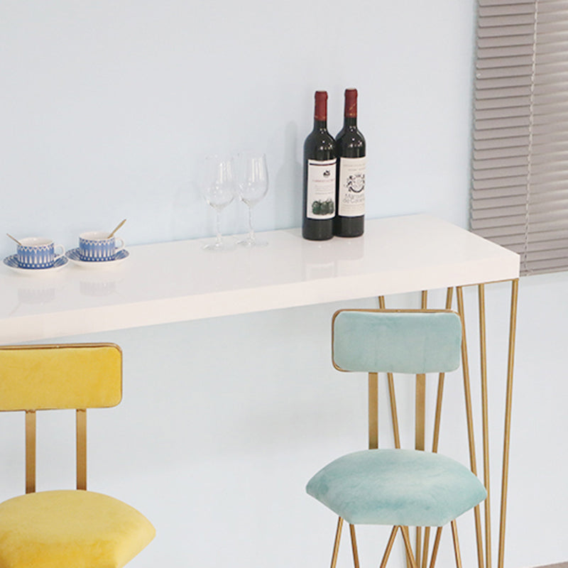 Modern Rectangle Solid Wood Bar Height Pub Table for Living Room