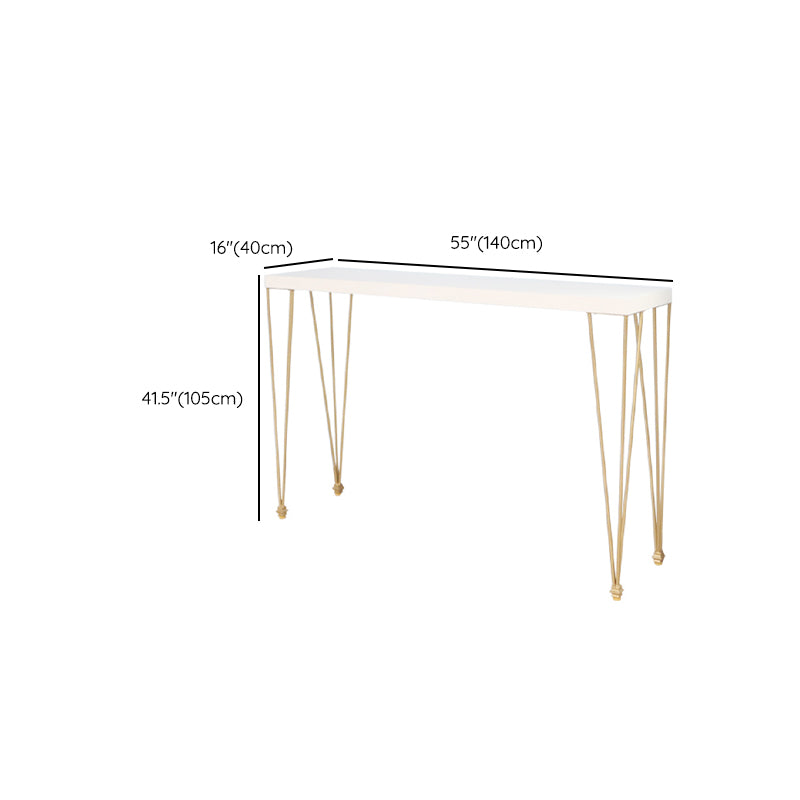 Modern Rectangle Solid Wood Bar Height Pub Table for Living Room