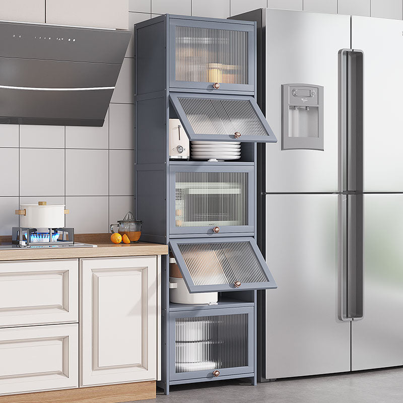 Contemporary Sideboard Cabinet Bamboo Sideboard Table with Doors for Dining Room