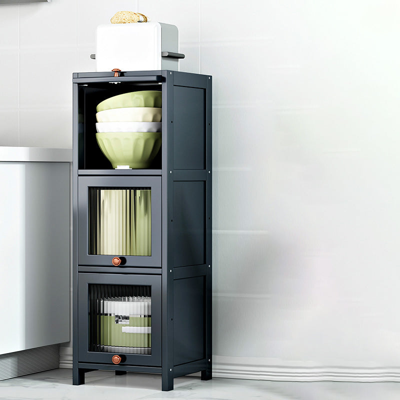 Contemporary Sideboard Cabinet Bamboo Sideboard Table with Doors for Dining Room