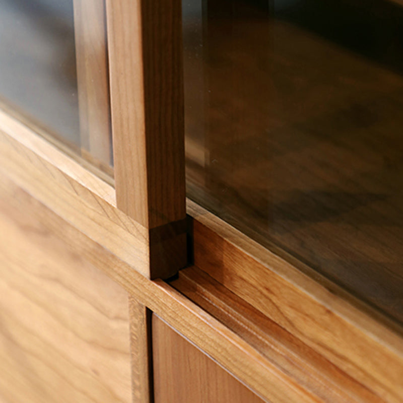 Contemporary Sideboard Cabinet Solid Wood Sideboard Table with Drawers for Dining Room