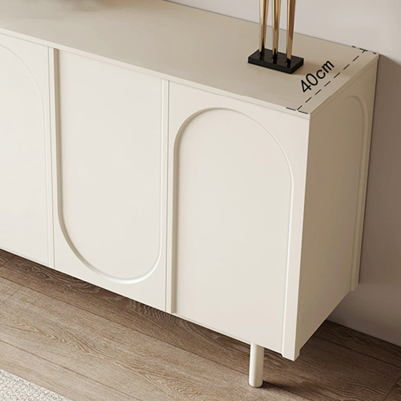 Modern White Wood Server Table Sideboard Cabinets Included for Home