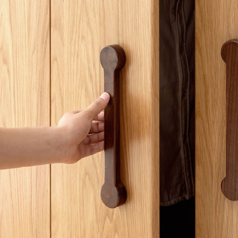 Wardrobe Closet Light Wood Solid Wood Hinged with Drawer with Garment Rod